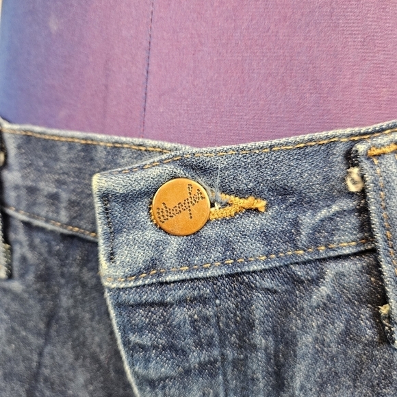 Vintage Wrangler Straight‎ Leg Dark Wash Denim Jeans Men's Size 36x33 - Picture 4 of 12